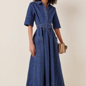 Co denim midi shirtdress sz Small